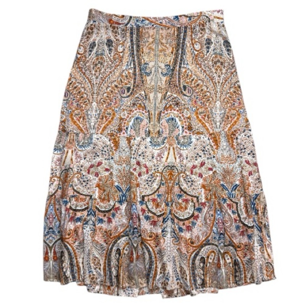 Philosophy Boho Paisley Print Flowy Maxi Skirt XL Excellent Condition